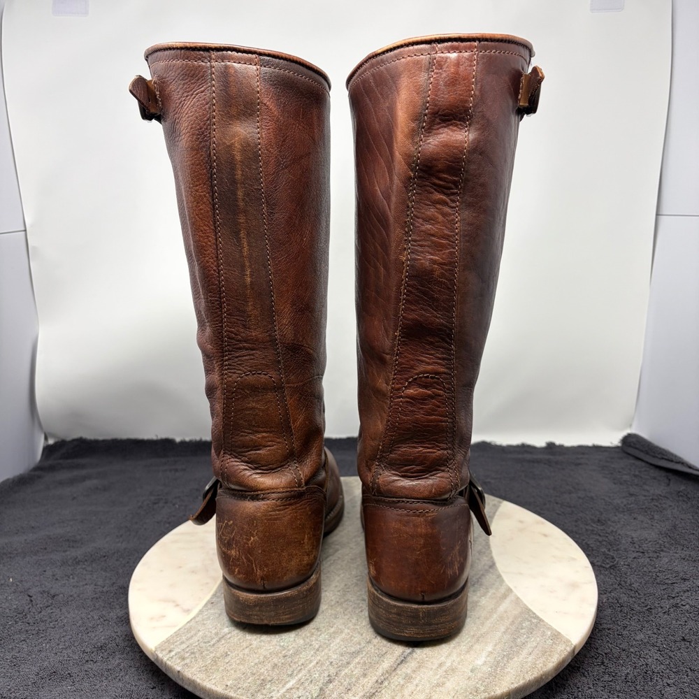 Frye Campus 14L Brown Leather Tall Harness Boots Womens 8.5 B Equestrian Western - Picture 5 of 10